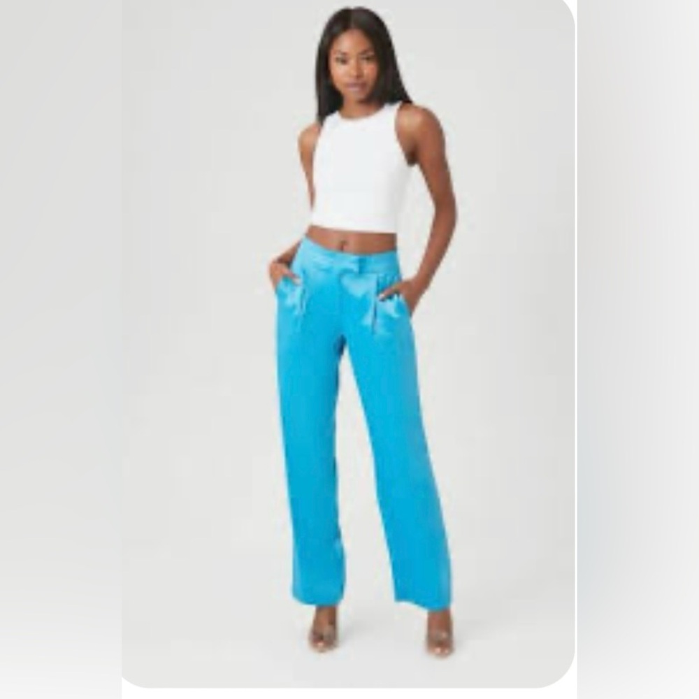 Forever21 Satin High Rise pants Small